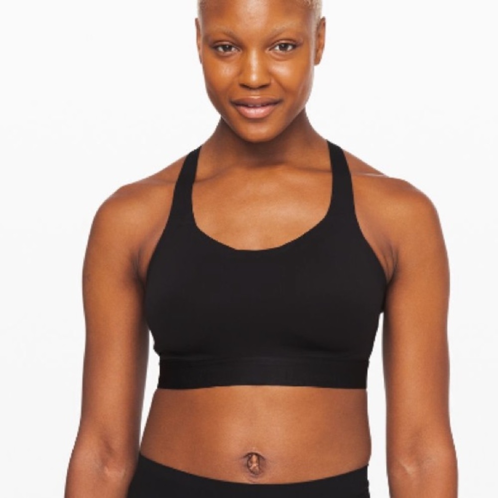 Lululemon Fine Form Medium Support Black Sports Bra